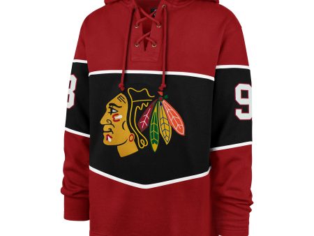 CHICAGO BLACKHAWKS CONNOR BEDARD  47 RUN POINT LACER HOOD For Sale