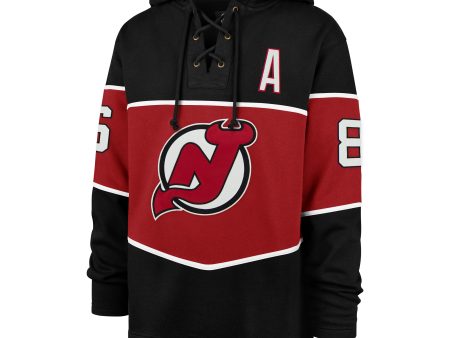 NEW JERSEY DEVILS JACK HUGHES  47 RUN POINT LACER HOOD Discount