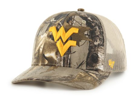 WEST VIRGINIA MOUNTAINEERS REALTREE X  47 TRUCKER For Cheap