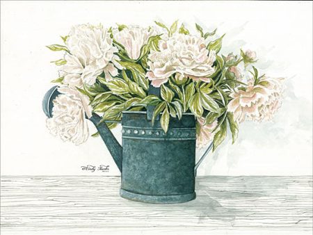 CIN1104 - Galvanized Watering Can Peonies on Sale