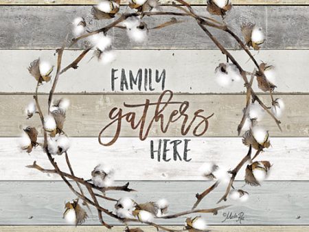 MAZ5022GP - Family Gathers Here Cotton Wreath Hot on Sale