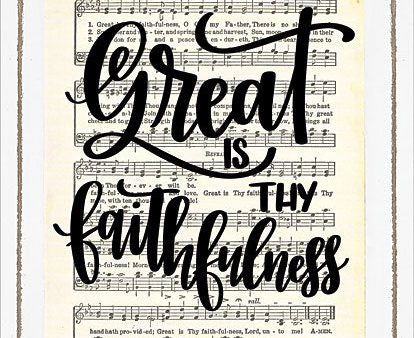 DUST135 - Great is Thy Faithfulness - 12x16 Supply